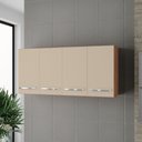 Ver imagem 5 de Armario Aereo 120 Cm 4p Mara Savana Off White Mobbs