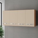 Ver imagem 2 de Armario Aereo 120 Cm 4p Mara Savana Off White Mobbs