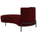 Ver imagem 5 de Chaise Longue Divã 164cm Braço Esquerdo Logus D06 Veludo Vermelho - Mpozenato
