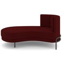 Ver imagem 7 de Chaise Longue Divã 164cm Braço Esquerdo Logus D06 Veludo Vermelho - Mpozenato