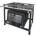 Ver imagem 1 de Fogão Industrial 2 Bocas Duplas Baixa Pressão MR Fogões com Forno P8 Luxo