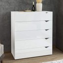 Ver imagem 1 de Cômoda Organizadora 90cm com 5 Gavetas 240822 Linha Porto Politorno