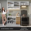 Ver imagem 7 de Armário de Cozinha Compacta 200cm Branco/Rustic Glamy Madesa 08