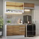Ver imagem 1 de Armário de Cozinha Compacta 200cm Branco/Rustic Glamy Madesa 08