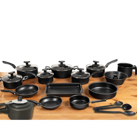 Conjunto Panelas 17 Pc Antiaderente Panela Pressão 2l