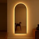 Ver imagem 2 de Espelheira 150x40 E13 Couro Simples Preto Sup Par Led Amarelo Bivolt