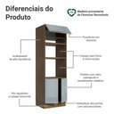 Ver imagem 3 de Torre Quente 70 cm 3 Portas Rustic/Cinza Lux Madesa
