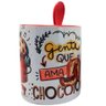 Caneca Vermelha com Colher Gente que Ama Chocotone + Chaveiro - 1
