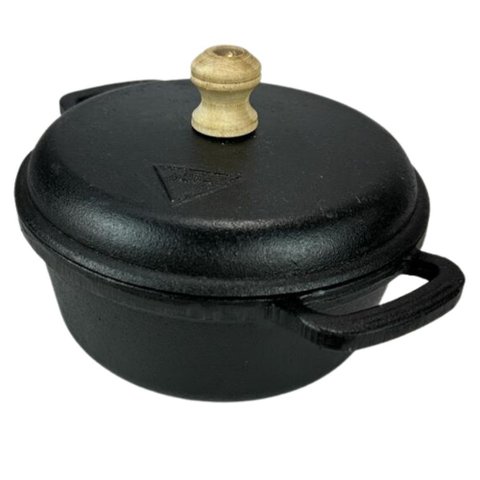 Panela Caçarola com Alça de Ferro Fundido e Tampa N°18