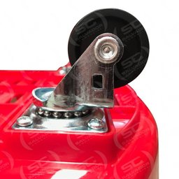 Kit - 10 Cestos Grande com Rodízio D300 Cód. 3300 Vermelho - Della Plast - 4
