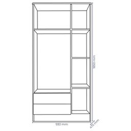 Quarto Infantil Doce Sonho Guarda Roupa e Cômoda Sapateira Branco - Qmovi - 3 Quarto Infantil Doce Sonho Guarda Roupa e Cômoda Sapateira Branco - Qmovi - 3