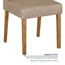 Ver imagem 5 de Kit 4 Cadeiras para Sala de Jantar Pés em Madeira Maciça Lara Bege/Cinamomo/Linho