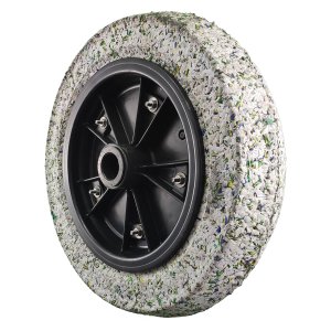 Roda Maciça 325x8x12 Borracha Expandida Eixo 1pol. 150kg