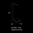 Ver imagem 3 de Papeleira de Chão Soho Ba0500.232 Cromado e Branco Zen Design