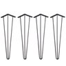 Kit 4 Pés De Ferro Para Mesa Industrial Hairpin Legs 72cm Studio Metal Madeira - 1