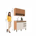 Ver imagem 5 de Cozinha Completa Cecilia 2 Pecas 4 Portas MDP 120cm Freijo-Off White J Carvalho Moveis