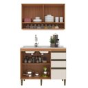 Ver imagem 4 de Cozinha Completa Cecilia 2 Pecas 4 Portas MDP 120cm Freijo-Off White J Carvalho Moveis
