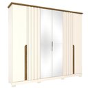 Ver imagem 1 de Guarda Roupa Casal 6 Portas 256 Cm Napoli Nature Off White Henn