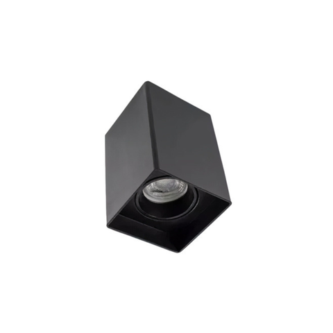 Kit 16 Spot de Sobrepor Quadrat C/16 Lâmpada Led Mr16 - Preto