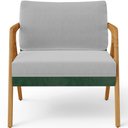 Ver imagem 6 de Kit 02 Poltronas Decorativas Sala Estar Pietra L02 Facto Verde Musgo Linho Cinza - Lyam Decor