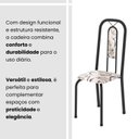 Ver imagem 5 de Cadeiras para Sala de Jantar 4 Unidades Lívia Preto/Arabesco