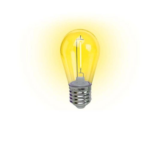 Lâmpada Led Filamento Amarelo 1w E-27 127v 4 Peças Foxlux