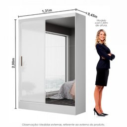Guarda-roupa Belem Plus 2 Portas de Correr 2 Gavetas com Espelho - 3