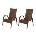Ver imagem 2 de Cadeira Area, Jardim, Quintal Cor Bronze - Kit 2 Peças