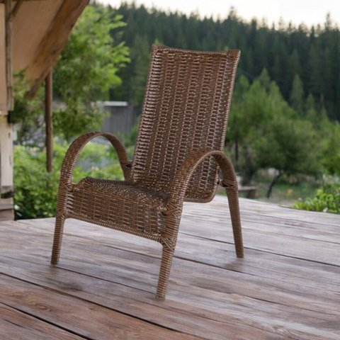 Cadeira Area, Jardim, Quintal Cor Bronze - Kit 2 Peças