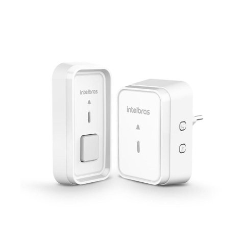 Campainha sem Fio Intelbras - com Bateria - Resistente a Água - Branco - Cib 101S