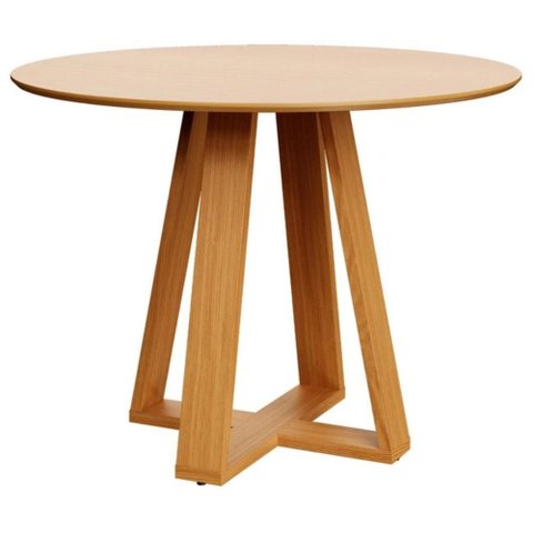 Mesa de Jantar Redonda 105cm Carvalho Rosé Dalla Costa