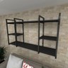 Prateleira Industrial Para Sala Aço Cor Preto Prateleiras 30 Cm Cor Preto Modelo Ind17psl - 1