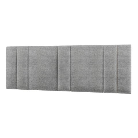 Cabeceira Painel Cama Box King Size Siri 200cm com Led Linho Cinza - Abmaza