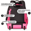 Ver imagem 3 de Kit Mochila Escolar de Rodinhas Luluca com Lancheira e Estojo Preto