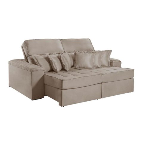 Sofa Martins M-188 02 Md.1.00 com Almofadas - V-211 Bege
