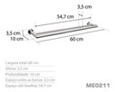 Ver imagem 3 de Toalheiro Duplo 60 cm Inox - Kromus ME0211
