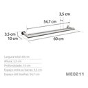 Ver imagem 3 de Toalheiro Duplo 60 Cm Inox - Kromus ME0211