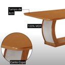 Ver imagem 6 de Mesa de Jantar Milena 180cm Tampo MDF Canto Copo Laminado e 6 Cadeiras Lira
