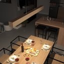 Ver imagem 3 de Pendente para Sala de Jantar Industrial Retangular Linear 130cm Moderno
