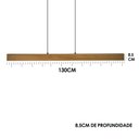 Ver imagem 5 de Pendente para Sala de Jantar Industrial Retangular Linear 130cm Moderno