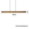 Pendente para Sala de Jantar Industrial Retangular Linear 130cm Moderno - 5