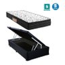 Cama Box Baú Solteiro Conforto Sintético Preto + Colchão Solteiro Conforto Espuma D23 Com EPS 14x88x - 4