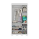Ver imagem 5 de Guarda-roupa Infantil 92cm com Vidro 3 Portas e 2 Gavetas Doçura Multimóveis Mp4492 Branco/off