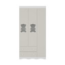 Ver imagem 7 de Guarda-roupa Infantil 92cm com Vidro 3 Portas e 2 Gavetas Doçura Multimóveis Mp4492 Branco/off