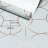 Papel de Parede Geométrico Estilizado Gelo com Fio Metálico 9,50 m - Coleção Gold - 210689 - 4