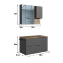 Ver imagem 6 de Conjunto Banheiro Gabinete 80cm com Espelheira Mel/grafite Cj8020