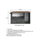Ver imagem 7 de Conjunto Banheiro Gabinete 80cm com Espelheira Mel/grafite Cj8020