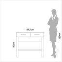 Ver imagem 6 de Aparador para Sala de Estar com 2 Gavetas Pradel Marrom/Freijo/Preto