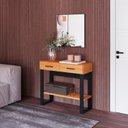 Ver imagem 1 de Aparador para Sala de Estar com 2 Gavetas Pradel Marrom/Freijo/Preto
