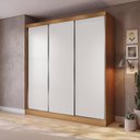 Ver imagem 3 de Guarda Roupas Casal 3 Portas de Correr 3 Gavetas Kappesberg Tapajós/branco 208cm